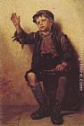 John George Brown Famous Paintings - Shoeshine Boy